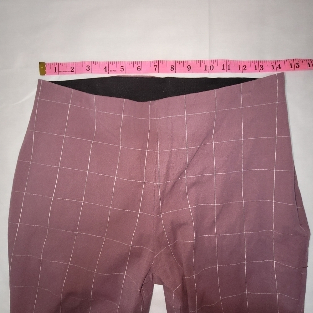 a new day Stretch Skinny Pale Plum Plaid Women's Dress Pants Size 6 - Picture 11 of 13